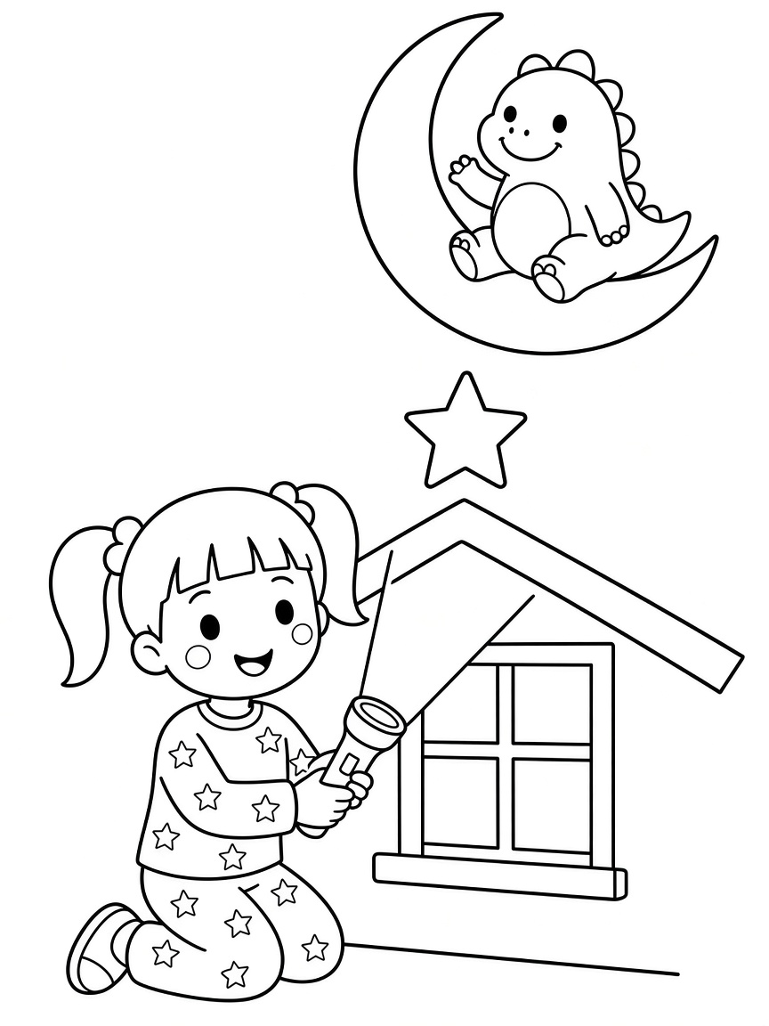 Colouring page for Rumble Can't Whisper, medium level