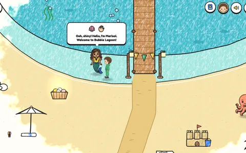 A real screen from Bubble Lagoon